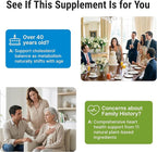 Cholesterol Supplement - All-Natural Ingredients to Support Normal Colesterol Levels. Supports Optimal Circulation. 60 Capsules