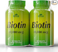ALFA VITAMINS Biotin 10,000 mcg High Potency Vitamin B7 Supplement for Hair, Skin & Nail Support – 60 Tablets (2-Pack)