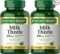 Nature's Bounty Milk Thistle Capsules, Traditionally Used for Liver Health, Herbal Supplement, 250 mg per Serving, 200 Count (Pack of 2)