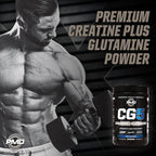 PMD Sports CG5 Premium Creatine & L Glutamine Powder, Power Recovery, Build Lean Muscle, Increase Workout Performance, Maximum Strength Pre Workout & Post Workout, Unflavored, 60 Servings (Pack of 2)