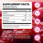 Potassium Citrate Gummies 1000mg, Potassium Supplement for Adults Women & Men, Support Leg Cramps & Muscle Health, 60 Count