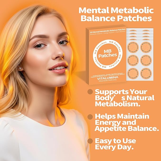 MB Patches | Plant-Based Daily Vitality & Balance Support | Citrus & Green Tea Botanical Blend | Vegan Wellness Patches – 30 Count