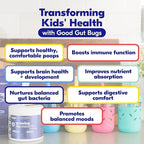 Begin Health Growing Up Prebiotics for Kids 28-Packs | Prebiotic Soluble Powder Stool Softeners and Digestive Gut Health Supplement | Ideal to Mix with Kids Daily Beverages and Soft Foods - Unflavored