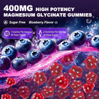 Liposomal Magnesium Glycinate 400mg Gummies for Kids & Adults, Chewable Magnesium Bisglycinate Supplement with Theanine, B6, Vitamins & Zinc, for Zzz & Relaxation, Muscle & Brain, Sugar Free, 60 Ct