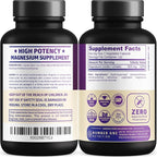 Number One Nutrition N1N Premium Magnesium Complex [500mg] High Absorption and D-Mannose [1350mg with Cranberry & Hibiscus], Non-GMO and Gluten-Free, 2 Pack Bundle