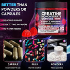 Creatine Gummies Monohydrate Complex 9000MG, Pre-Workout for Men & Women, Creatine Gummy with L-Taurine, BCAA 2:1, B12/6 for Muscle Support, Enhance Strength, Energy Boost-120 Count
