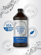 Carlyle Colloidal Silver Liquid | 10 PPM | 16 fl. Oz (473 mL) | with Nano Silver Technology Solutions | Vegetarian, Non-GMO, Gluten Free Supplement