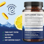 EPA Ultra 1,105MG | Heart Health & Cellular Function Support | Omega 3 Fish Oil | 1,650MG Total Omega-3 Fatty Acids | High Strength EPA Supplement | Sustainably Sourced & Gluten-Free | 60 Ct.