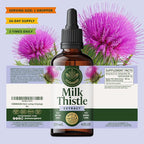 HERBAMAMA Milk Thistle Supplement - Vegan Liver Support with Milk Thistle Extract Tincture - Non-GMO, Alcohol & Sugar-Free Liquid Silymarin Liver Detox Drops, 56-Day Supply