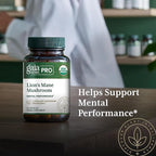 GAIA HERBS PRO Lion's Mane Mushroom - Supports Brain & Neurological Health* - Organic Mushrooms - 2,500mg Per Serving - Gluten-Free - 60 Capsules (30 Servings)
