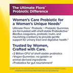 Renew Life Women's Care Cherry Prebiotic and Probiotic Gummies, Digestive, Urinary Tract and Immune Health, B. Coagulans and B. Subtilis, Dairy, Soy and gluten-free, 2 Billion CFU 48 Count
