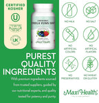 Maxi Health Omega Yums 1000 - Kid Friendly - Fruity Burst Flavor - 110 Softgel Capsules - Kosher