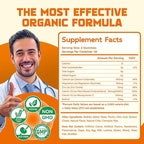 Magnesium Glycinate Gummies 1000mg - Sugar Free Magnesium Potassium Supplement with Vitamin D, B6, CoQ10 for Calm Mood & Sleep Support - 60 Orange Gummies