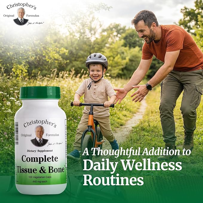 Christopher's Original Formulas Complete Tissue & Bone Formula – 100 VCaps | Herbal Support for Bones & Connective Tissue - Pack of 5