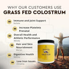 Ancestral Supplements Bovine Colostrum Powder - Grass Fed, Freeze Dried, Immune Support and Gut Health, 120 Servings