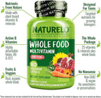 NATURELO Multivitamins for Teenage Girls/Boys, 180 Capsules, Whole Food Multivitamin with Minerals, Non-GMO, Vegetarian