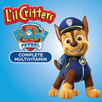 L’il Critters Paw Patrol Gummy Vites Daily Gummy Multivitamin for Kids, Vitamin C, D3 for Immune Support Cherry, Orange and Blueberry Flavors, 60 Gummies (Pack of 2)
