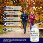 Research Verified Turmeric Curcumin Supplement with Black Pepper (BioPerine) - High Potency Curcumin -Antioxidant, Joints & Daily Wellness - 60 Vegan Turmeric Capsules - Made in USA - 6 Month Supply