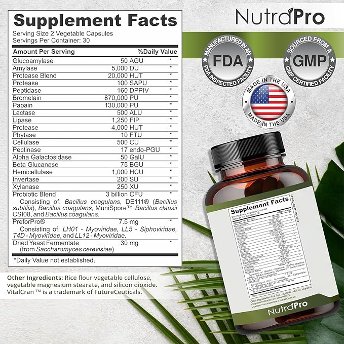 Complete Gut Health for Women and Men with Probiotic, Prebiotic, Postbiotic & Digestive Enzymes to Supports Digestive Lining Health,Digestion Health, Occasional Gas, and Discomfort.
