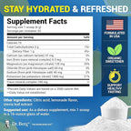 Dr. Berg Zero Sugar Hydration Keto Electrolyte Powder - Enhanced w/ 1000 mg of Potassium & Real Pink Himalayan Salt (NOT Table Salt) - Lemonade Flavor Hydration Drink Mix Supplement - 50 Servings