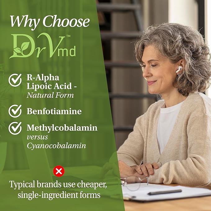 Nerve Control – Alpha Lipoic Acid (ALA) & B Vitamin Complex (1 Month Supply) to Support Healthy Nerve Function and Comfort in Hands & Feet
