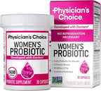 Physician's CHOICE Probiotics for Women - PH Balance, Digestive, UT, & Feminine Health - 50 Billion CFU - 6 Unique Strains for Her - Organic Prebiotics, Cranberry Extract+ - Women Probiotic - 30 CT
