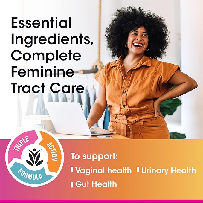 vH Essentials Probiotics for Women with Prebiotics, Cranberry & Vitamin C - 120 Capsules (60 Day Supply) -Probiotics Support Gut Balance, Health & Urinary Tract Health for Women