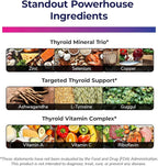 Thyroid Renew Supplement - Thyroid Support for Women with Zinc, Selenium, Copper, Ashwagandha & L-Tyrosine - 60 Capsules