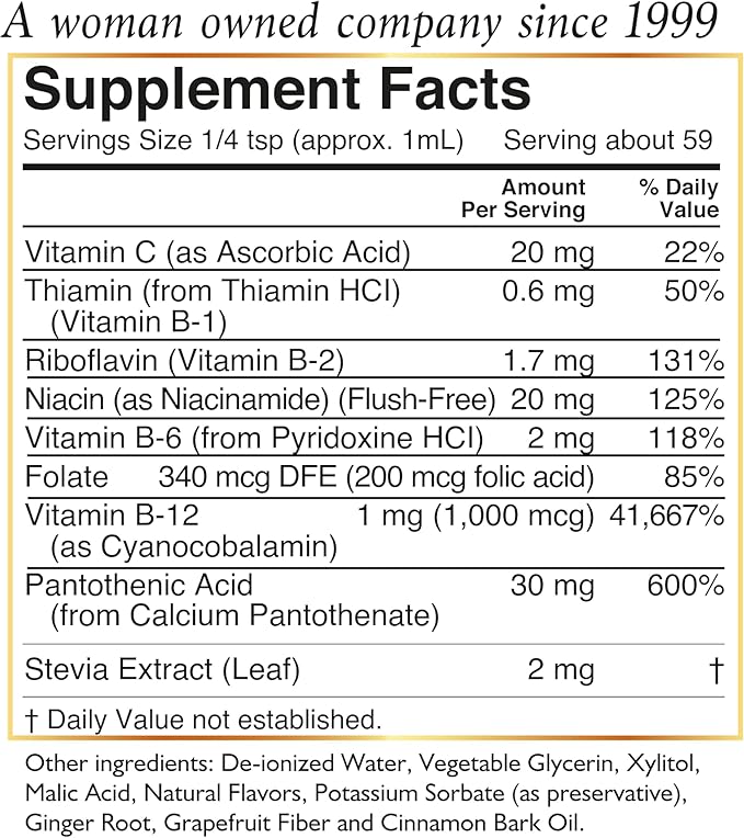 Cocó March N.M.D Liquid Vitamin B Complex with B1, B2, B6, B12 & Vitamin C – Energy, Metabolism & Immune Support – Vitamins for Women & Men – Vegan, Gluten Free, Soy & Dairy Free – 2 Fl Oz (59 mL)