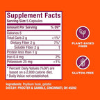 Metamucil 3-in-1 Fiber Capsules, Daily Psyllium Husk Fiber Supplement, Fiber Capsules for Digestive Health, Plant-Based Psyllium Husk Fiber Capsules, #1 Doctor Recommended Fiber Brand, 300ct Capsules