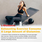 2 Pack L-Glutamine Gummies 1000mg, Glutamine Supplement for Women & Men, with BCAAs, Magnesium & NAC, Support Gut, Muscle Health & Immunity, Vegan, Non-GMO, Gluten Free, Keto Friendly, 120 Count