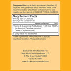 Liposomal Vitamin C 1400mg Per Serving - High Absorption Ascorbic Acid, Lypo-Spheric Vitamin C Complex Immune Support Supplement w/Powerful Antioxidants and Collagen Booster, (180 Veggie Caps 2 Pack)