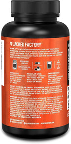 Jacked Factory Burn-XT Clinically Studied Fat Burner & Weight Loss Supplement - Appetite Suppressant & Energy Booster - with Acetyl L-Carnitine, Green Tea Extract and More - 60 Natural Diet Pills