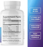 DR. EMIL NUTRITION Women's Multi Collagen Pills | Collagen Supplements | Support Hair, Skin, Nails & Joints | Hydrolyzed Collagen Supplements | Types I, II, III, V & X | 90 Capsules
