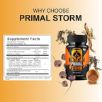BLUE VIBE Primal Storm Maximum Strength Performance Supplement, PrimalStorm Maximum Strength Daily Overall Health Management Support Supplement, Primal Storm Premium Support (2 Pack - 120 Capsules)