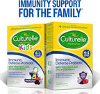 Culturelle Immune Defense Probiotic with Vitamin C, Vitamin D and Zinc + Elderberry, Non-GMO, 4-in-1 Immune Support for Kids Ages 3+*, Mixed Berry Chewables, 30 Count