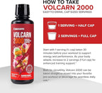 InnoSupps Volcarn 2000 - L-CARNITINE Advanced Energy Liquid | ATP Enhancer with GBEEC | Boosts Energy, Enhances Focus, Caffeine Free, No Artificial Sweeteners | 32 Servings (Rainbow Sherbet)