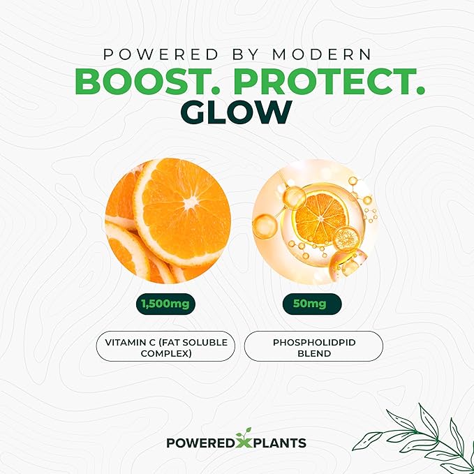 Liposomal Vitamin C Capsules - 1500mg Buffered High Absorption Vitamin C Supplement & Collagen Booster - Fat Soluble Immunity Support Ascorbic Acid Supplement 200 Vegan Capsules