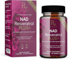 Reserveage NAD Resveratrol Plus+ - Antioxidant Support for Brain Health, Heart Health, Cellular Energy & More - 30 Veggie Capsules (30 Servings)