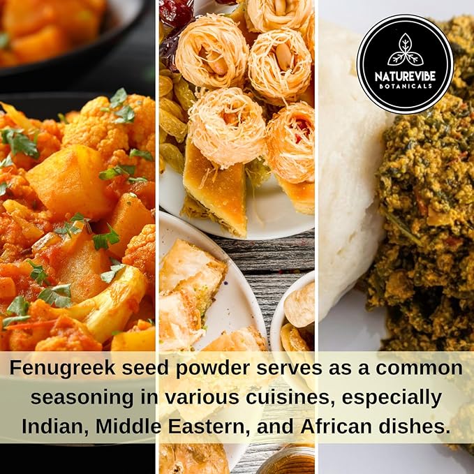 Naturevibe Botanicals Fenugreek Seed Powder, 5lbs | Methi Seeds Ground | Trigonella Foenum Graecum - 100% Pure & Natural