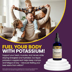 WellnessOne Ionic Potassium Supplement - Potassium Chloride Drops for Fast Absorption - Boost Immune System & Muscle Function - USA Tested, Vegan, Non-GMO, Gluten Free, Unflavored, 1.67 fl oz