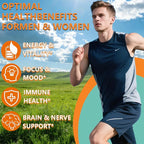 Vitamin B Complex Liquid Drops, B12 Methylcobalamin, B9 Folic, Vitamin C, Immune, Energy Metabolism, Brain & Heart Support, Orange Flavor, 60ml