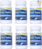 guardian Dairy Relief Fast Acting Caplets, 9000 FCC, Lactose Intolerance Pills, Lactase Enzyme (360CT (Bottles))