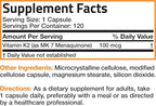 Bronson Vitamin K2 as MK-7 Menaquinone 100 mcg Non-GMO, 120 Capsules
