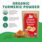 Organic Turmeric Powder 2 LB Bulk Bag - Lab Tested, 100% Raw with Curcumin, Reports Available, Pure, USDA Organic & Non-GMO from India by Jiva Organics
