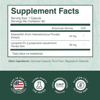 PurePremium Astaxanthin Supplements - Astaxanthin 24mg with Lycopene 50mg Antioxidants Supplement for Skin & Eye Health, & Immune System Support – Non-GMO - 60 Count, 2 Month Supply