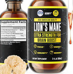 HERBIFY Lions Mane - Lions Mane Mushroom Supplement- Lions Mane Tincture - Lions Mane Immune Support - Lions Mane Tincture for Memory, Focus & Clarity - Daily Mushroom Supplement 2 Fl oz