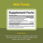 Natural Factors HerbalFactors Milk Thistle - Daily Supplement for Liver Health - Silymarin-Rich Herbal Extract - Healthy Liver Function - Gluten-Free, Dairy-Free & Non-GMO - 60 Capsules (60 Servings)