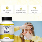 Eye Vitamins Supplement for Adults – Supports Macular Health, Retina Clarity & Blue Light Protection – Lutein, Zeaxanthin, Lycopene & Zinc – Antioxidant Vision Formula – 60 Capsules