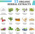 Probiotics for Women & Men - 300 Billion CFU, 24 Strains Probiotics + 15 Organic Herbs Prebiotics for Digestive, Gut Health, Immune, Constipation, Diarrhea & Whole-Body Health - 2 Months Supply